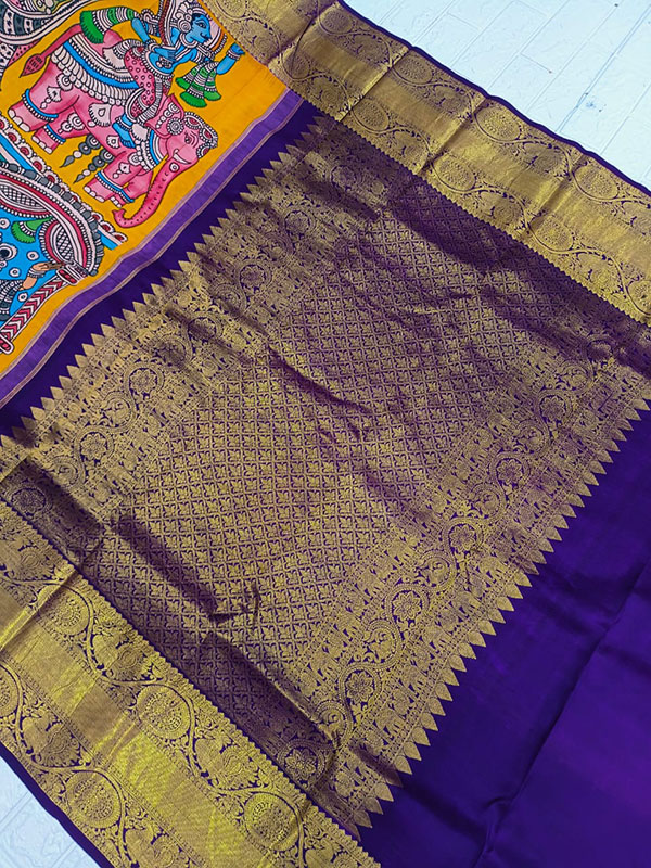 Kanchipuram Kalamkari Saree Styling Ideas